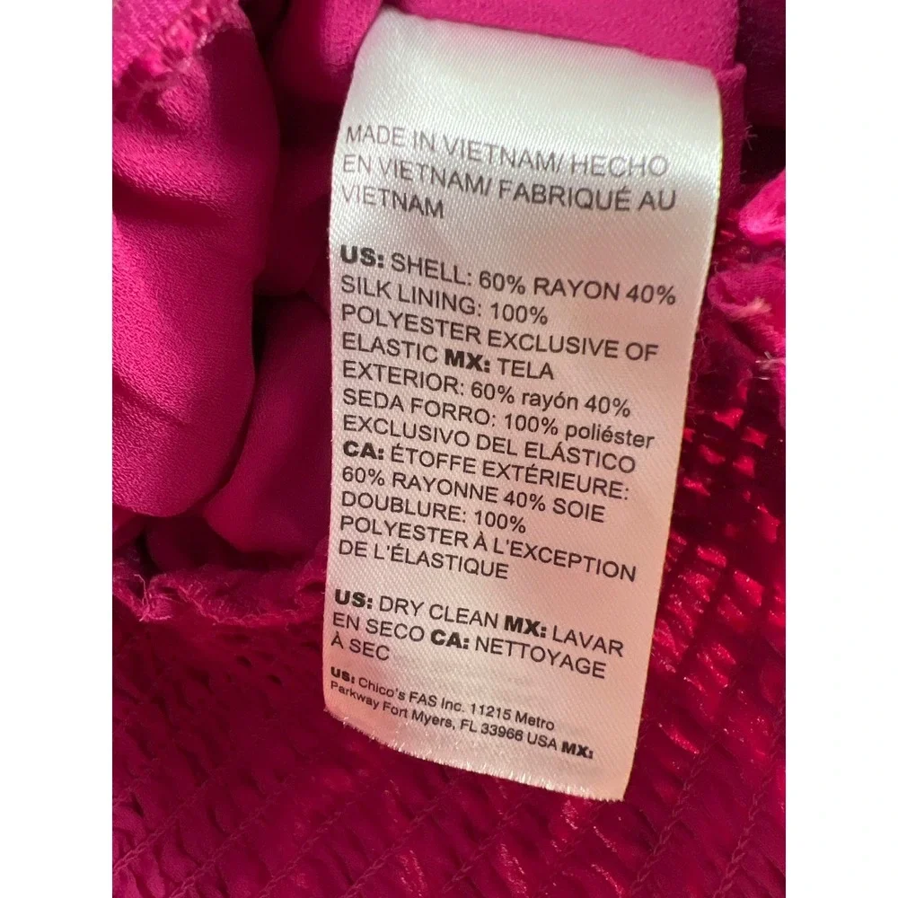 White House Black Market Top Women XXS Pink Excellent Silk Blend Floral Burnout - Picture 3 of 6